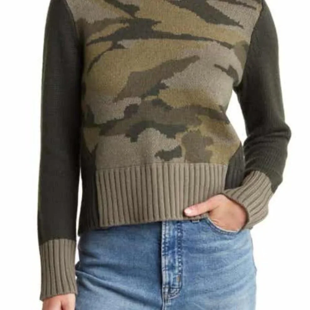 Splendid Crew Neck Sweater Cashmere Kissed Multicolor XS Ribbed Knit Trim NWT - Picture 5 of 5